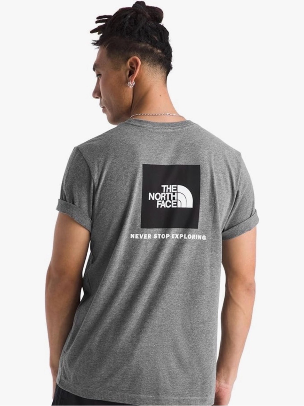 2 shirts The North Face T-Shirt Bundle NWT Medium (2) | Box Logo Tee Grey & Blue